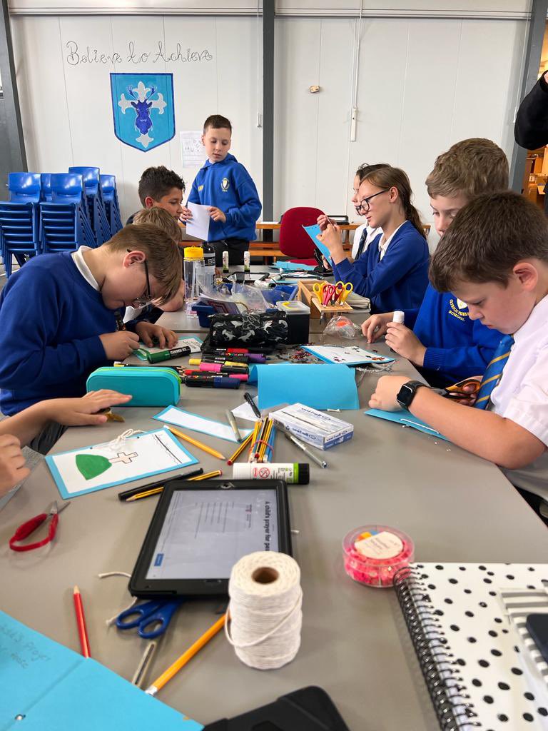 saintoswalds's tweet photo. Pupils from St Oswald’s visited St Hubert’s in Great Harwood today with Mrs Hassan and Deacon Paul to complete the Faith in Action work they began together in January . @SthubertG https://t.co/H7KTn7gaso
