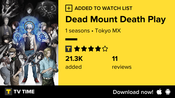 35snakechild's tweet photo. I've just started following Dead Mount Death Play https://t.co/QVkFIsWnKP #tvtime https://t.co/lrxTB56yzE