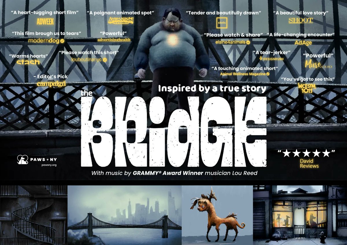 The_Clios's tweet photo. #ClioAwards 2023 Gold Winner - @PAWSny: The Bridge by @klickhealth https://t.co/lsJm3OY8Vz https://t.co/0EvaNlMehM