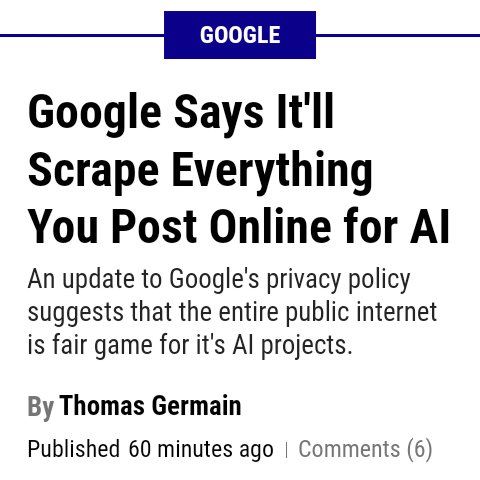 🚨🚨🚨🚨🚨🚨🚨🚨🚨

We got a new problem.

gizmodo.com/google-says-it…