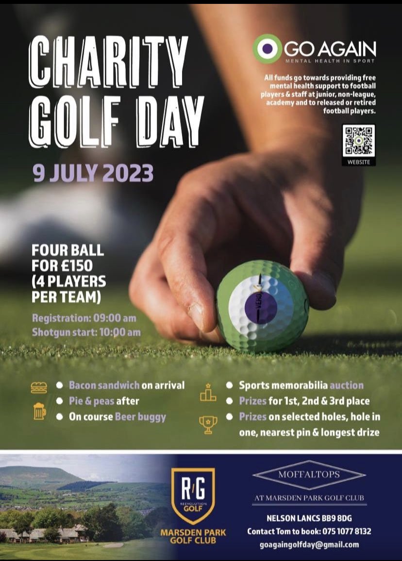 AUCTION: our Auction is starting early. Early Prizes: A hospitality package at a Blackburn Rovers match next season and a signed @TyrhysDolan10 shirt. DM any early bids. Final result and more prizes to be won at our charity golf day this Sunday. Feel free to sign up ⛳️ 🏌️