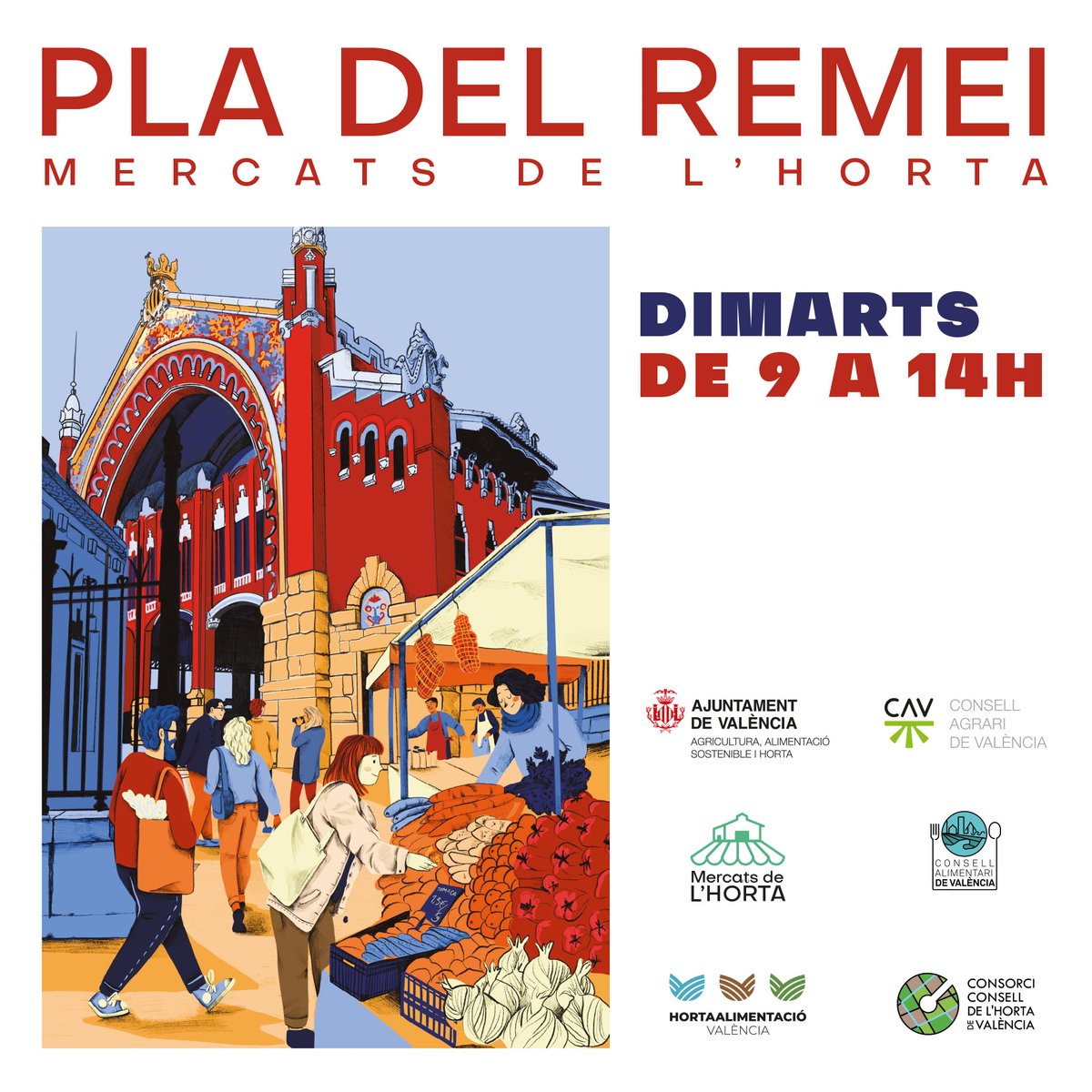 🍅 Important 🍅
Els mercats de venda directa de l'horta de València SEGUEIXEN en marxa. Tot i la voluntat del nou ajuntament de tancar-los els va a costar (si no els fem canviar d'opinió abans 😉)
Demà al matí teniu obert el mercat del pla del Remei. 😊
RT 🙏🔄