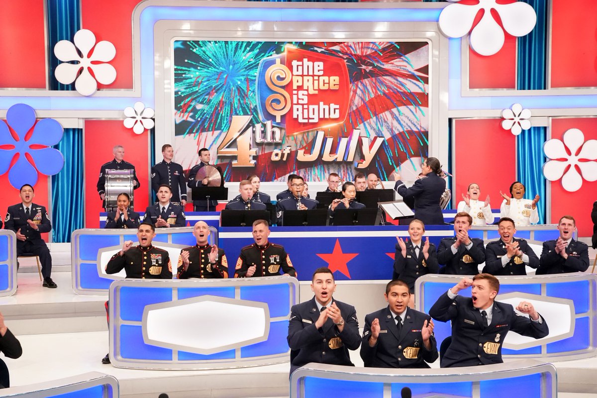 Tonight we’re celebrating Fourth of July in style on #PriceisRight at night with an audience of active military members and special performances by @BandGoldenWest! 🇺🇸⭐