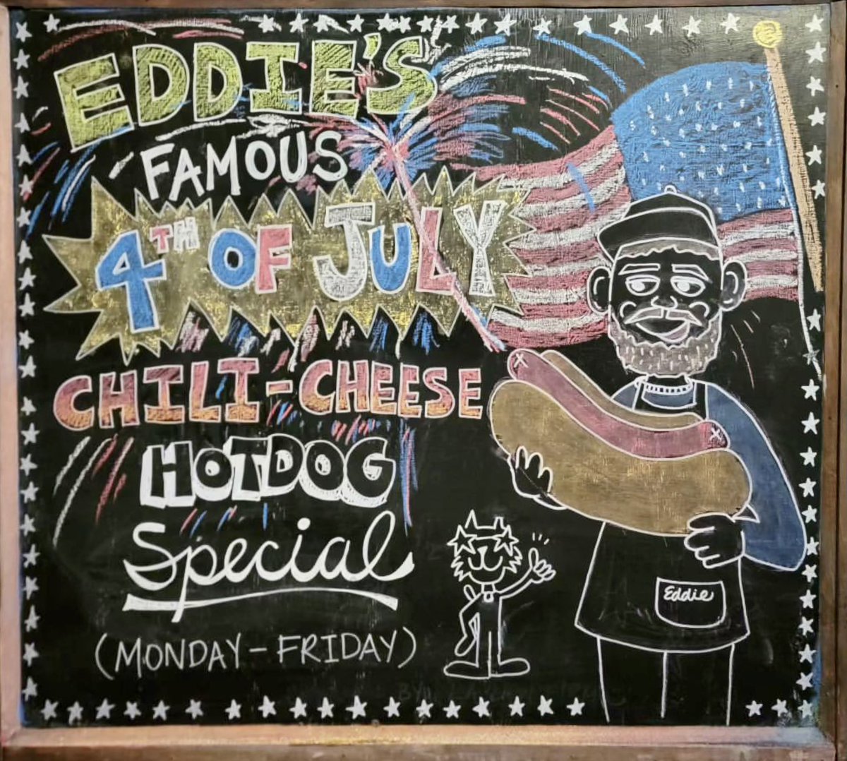 rooseveltsat7's tweet photo. ⭐️EDDIE’S⭐️
⭐️FAMOUS⭐️
⭐️4th of July⭐️
⭐️CHILI-CHEESE⭐️
⭐️HOTDOG⭐️
⭐️SPECIAL⭐️

*available today through Friday 

Roosevelt’s at 7
821 N Main St, McAllen, TX 78501
(956)928-1994 https://t.co/awuZIDMCTg