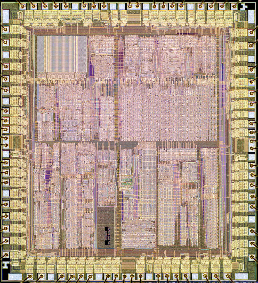 Intel 80C186XL (1982)
A lesser known member of the x86 family, the 80C186 was a 16-bit microprocessor intended for use in embedded and industrial applications. It integrates 2 DMA channels, timers, DRAM refresh support, and is implemented on a low power fully static CMOS process.