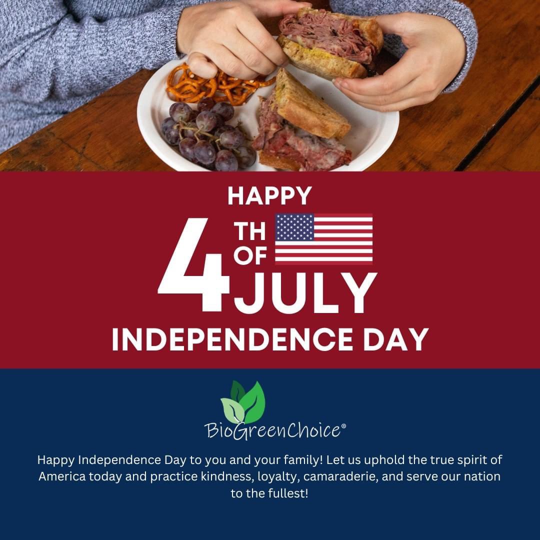 #HappyIndependenceDay to all our valued customers!We are proud to be a part of #community &amp; to serve you with the highest quality #products  &amp; #services.We wish you a safe &amp; happy 4th of July! #kitchenessentials #homeessenitials  #sustainability #bagasse #fibermolded #ecofriendly