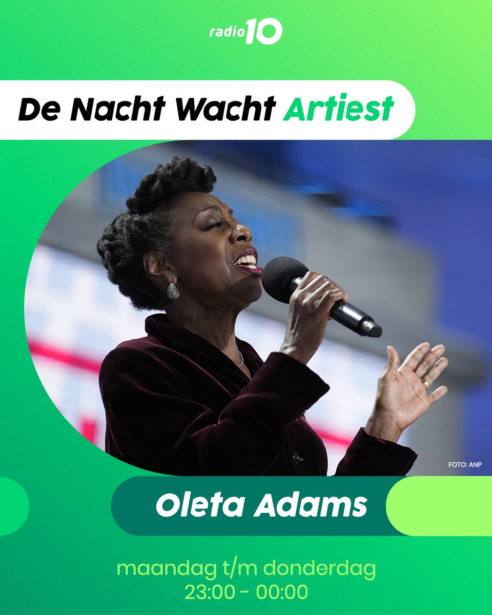 Vandaag in De Nacht Wacht:
🎤 Artiest: Oleta Adams
🎬 Movie Track: uit ‘The Big Belowski'
📨 Ingezonden Top3!
Luister je mee? 🤩
#deNachtWacht #radio10 #oletaadams