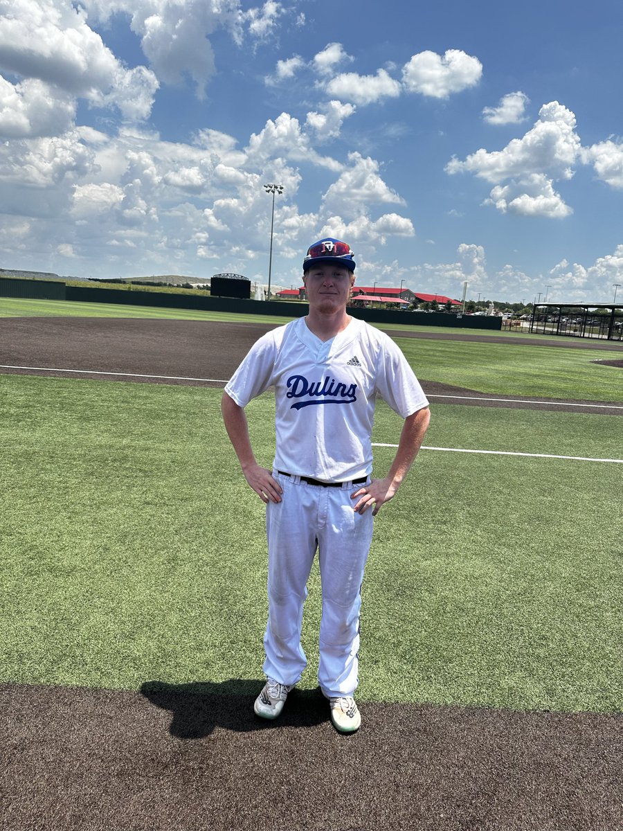 FiveToolCollege's tweet photo. #FiveToolCollegeNTX F: @DulinsDodgers 6, North Texas Longhorns 5
PoG: @trent_mccown10 1-1, HR, RBI, 2R, BB
Pitcher: @caleb_chacon36 3.0IP, H, 5K, 0BB, 0R
Notable: @grlawrence27 1-4, 2 RBI, 2 SB (walk off) https://t.co/tWErTWJqYl
