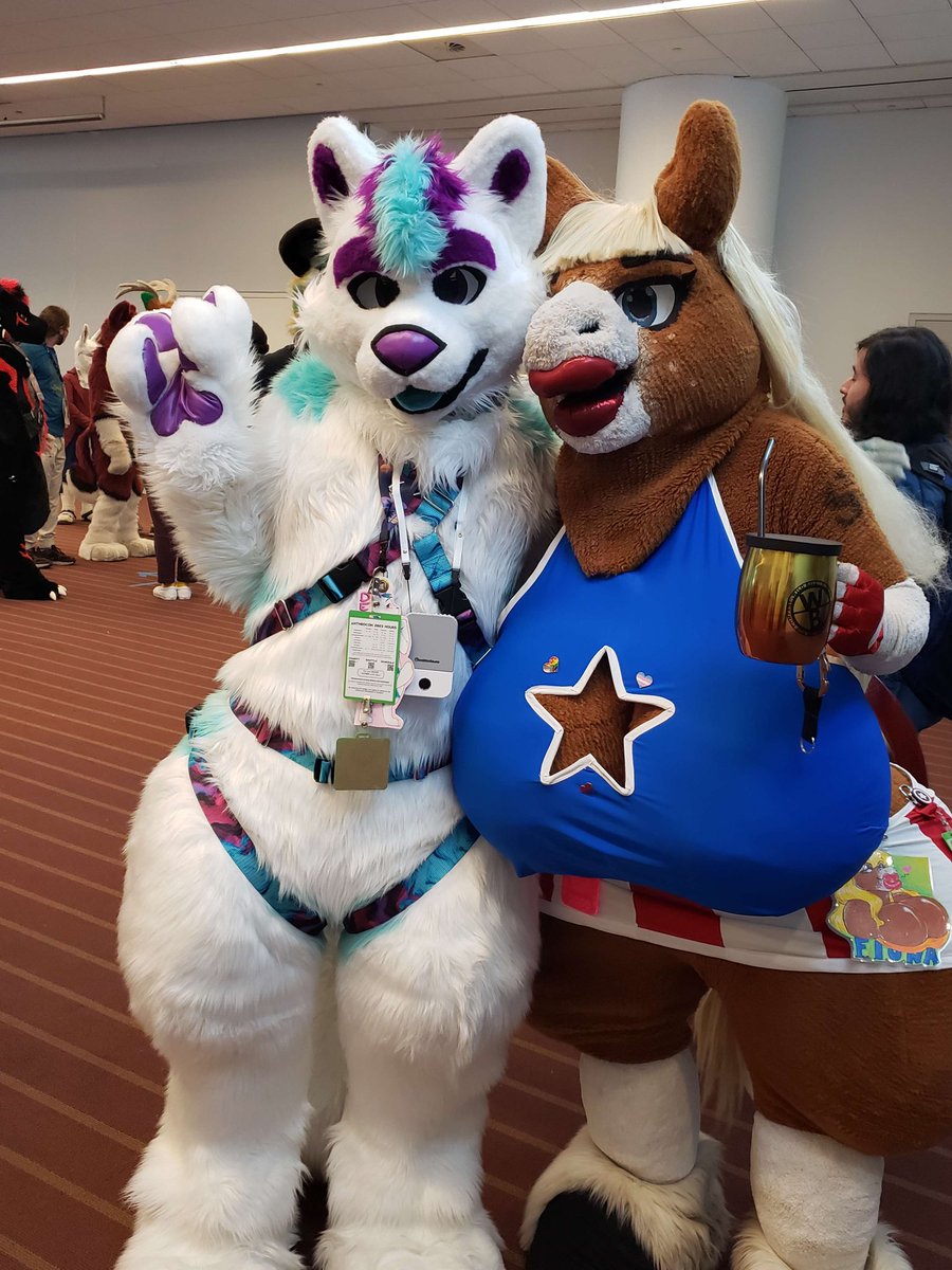 SoloCupKitty's tweet photo. Some pics I got with other suiters at #anthrocon! https://t.co/KFMdSsdxgX