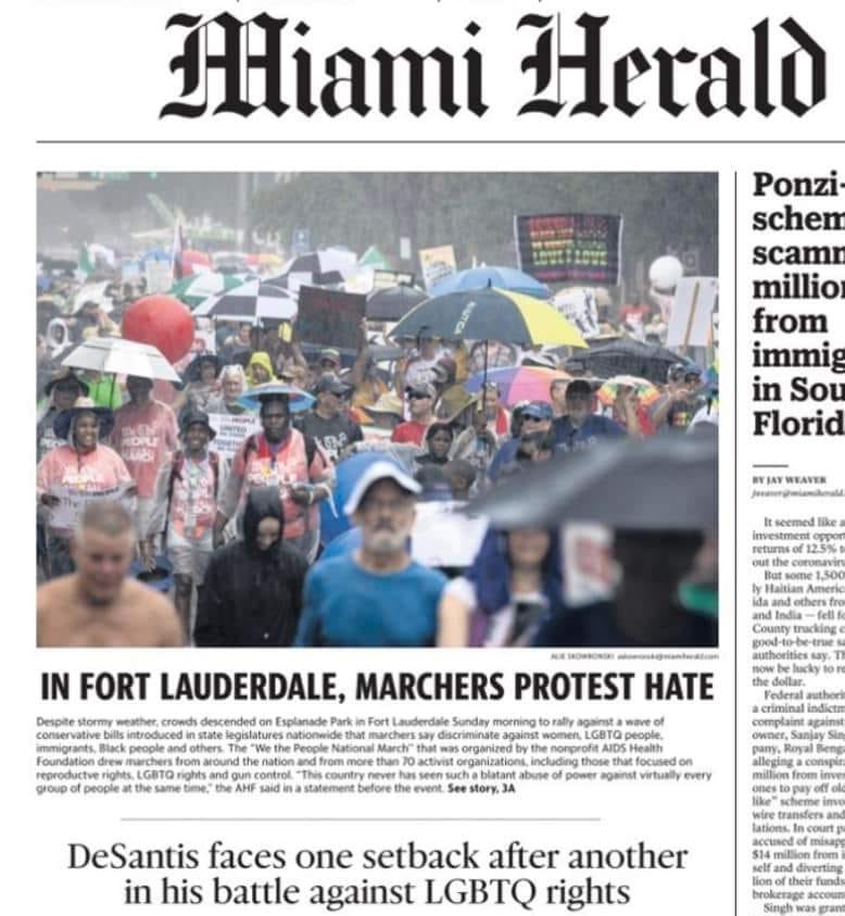 Front page @MiamiHerald - h/t @CarinaMask