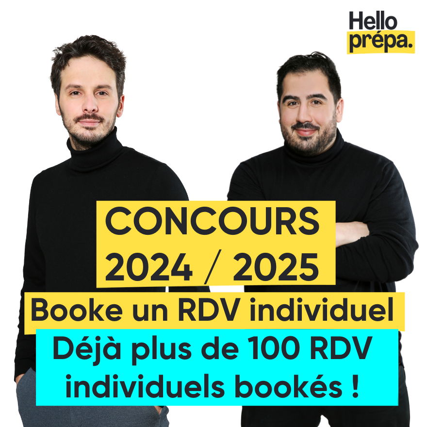 🔴 Candidat(e) aux concours 2024/2025, booke un RDV individuel ici : bit.ly/rendez-vous-he… (gratuit et sans engagement) avec Joachim Pinto &amp; Arnaud Sévigné - Auteurs du Grand Manuel du TAGE MAGE N°1 des VENTES - pour estimer tes chances d'admissibilité / d'admission !