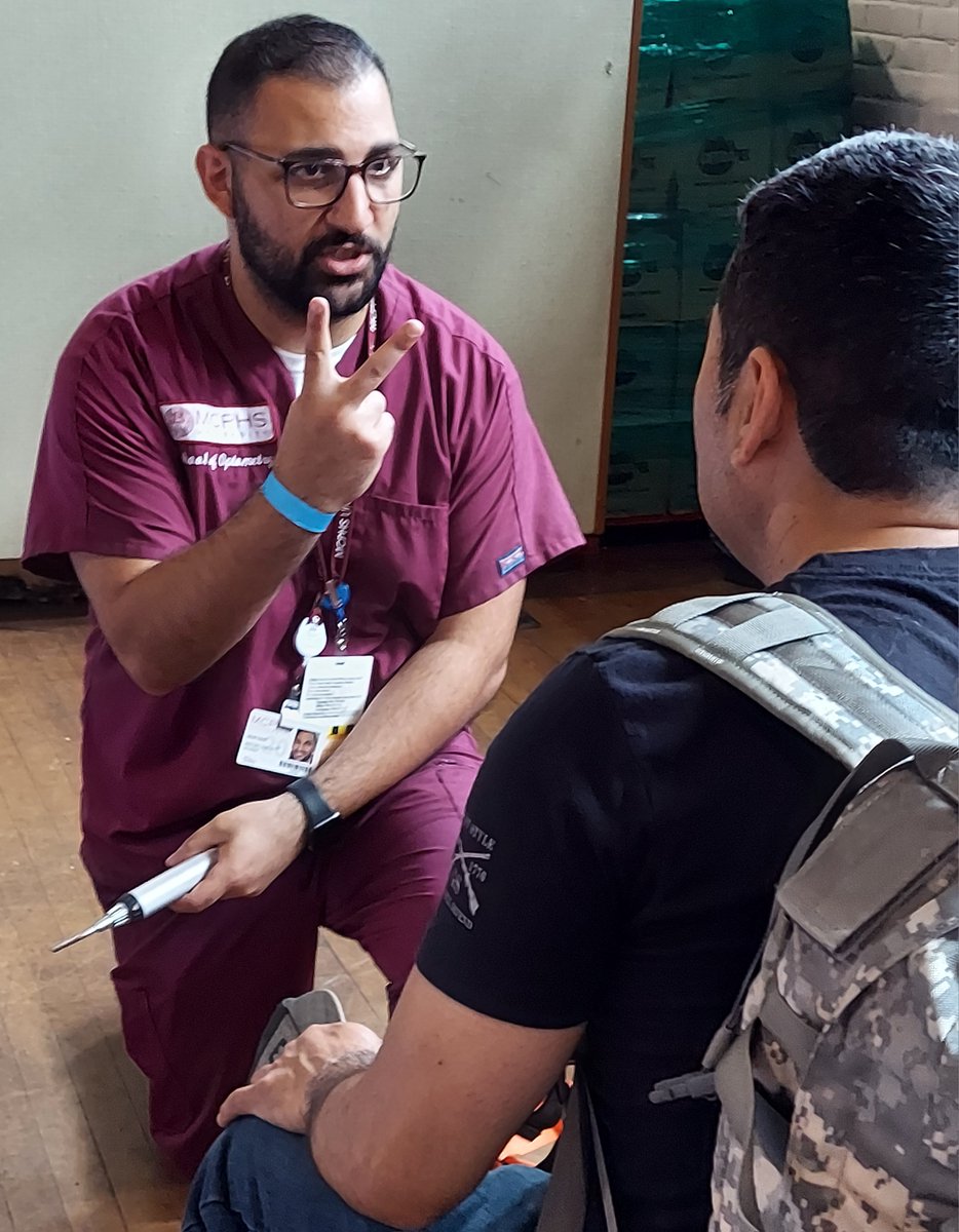 MCPHS's tweet image. MCPHS optometry faculty and students performed vision screenings at a recent Veterans Inc. event. The nonprofit organization is the largest provider of support services to veterans and their families in New England. 

#CaringCardinal #OptometryStudent #USVet