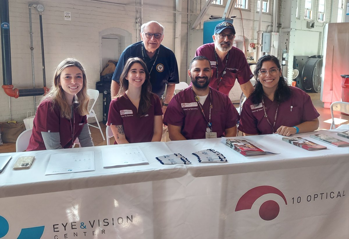 MCPHS's tweet image. MCPHS optometry faculty and students performed vision screenings at a recent Veterans Inc. event. The nonprofit organization is the largest provider of support services to veterans and their families in New England. 

#CaringCardinal #OptometryStudent #USVet