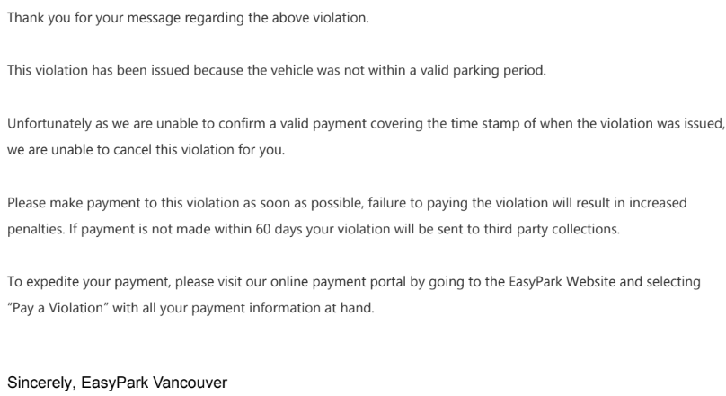 oaconga82us's tweet photo. Of course @EasyParkVan you are not going to even check why your system has errors, in the meantime you rip off customers and reply pretty generic answers https://t.co/f70h4DGvVb