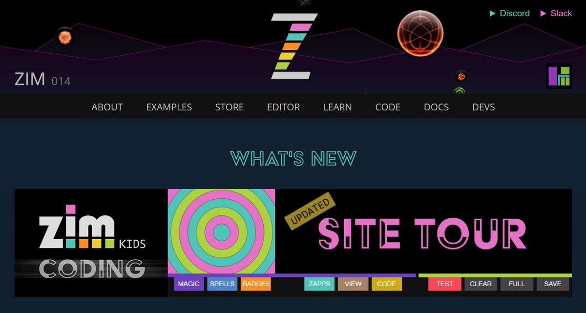 Dr_Abstract's tweet image. ZIM Kids at kids.zimjs.org has been updated - take the Site Tour to see how easy it is to teach creative coding with ZIM on the JavaScript Canvas - next step after block-based coding like Scratch.  Great for left and right brained learners!
#ZIMjs #TeachKidsCode