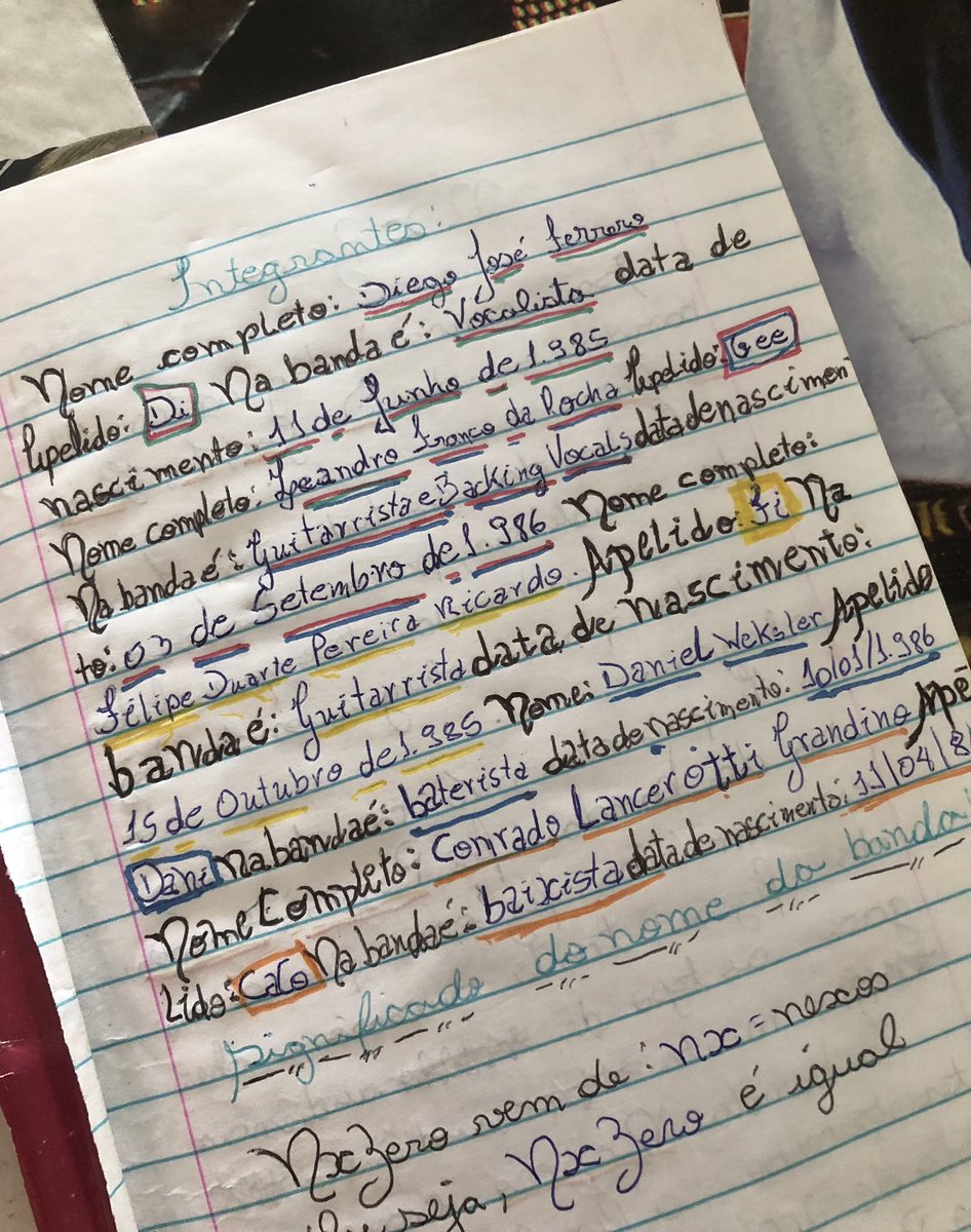 jecampos__'s tweet photo. Isso é para eu não esquecer dos meus sonhos!

Em 2006/2007 o acesso à internet era limitado então eu fiz um caderno onde escrevia sobre as letras e a história do @nxzerooficial https://t.co/CYSQsYgfEy