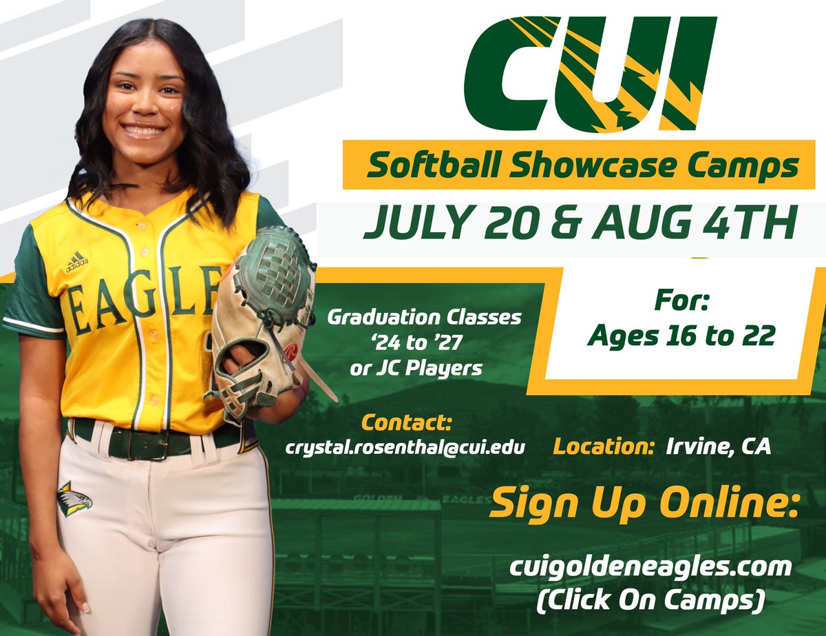 cuisoftball's tweet photo. 🚨SHOWCASE CAMP ALERT🚨 Join us for the opportunity to work with our staff and some of our current players! Link to SIGN UP in our bio. 
#concball https://t.co/YhzQTnP9yt