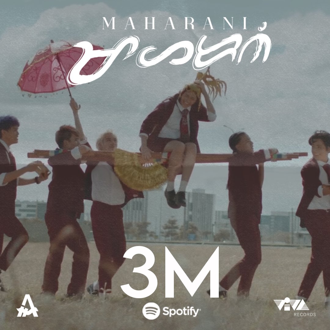 Official_ALAMAT's tweet photo. 'Maharani' is the first #Alamat song to reach 3,000,000 Spotify streams! 🤎 https://t.co/33WukLTJEz