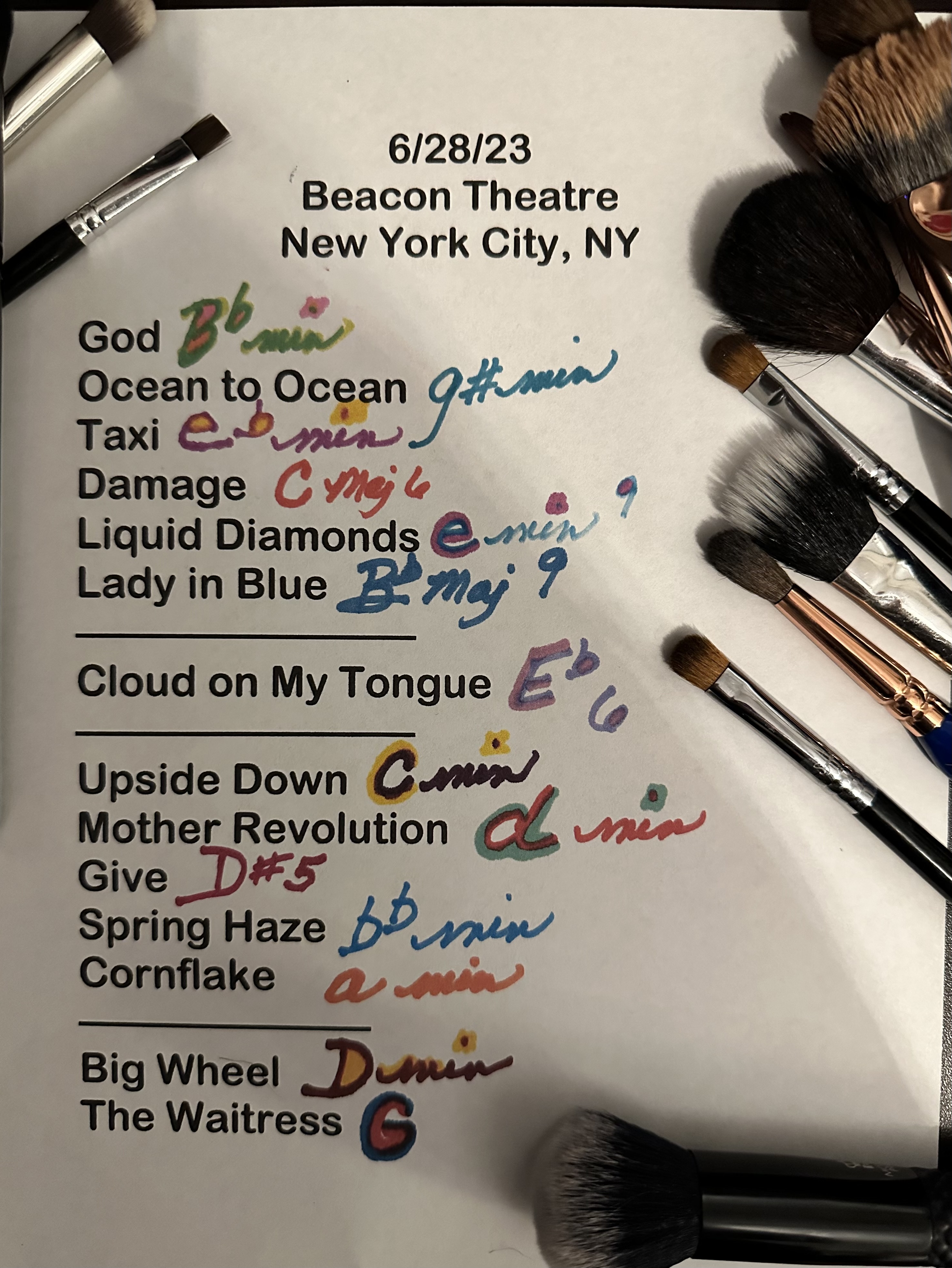 tori amos on Twitter "One last photo and the setlists for both nights