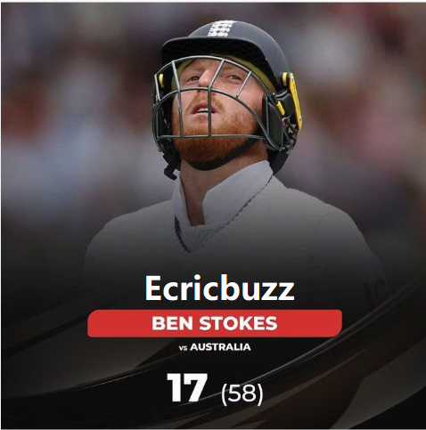 Ecricbuzz_'s tweet photo. Early breakthrough for Australia! A wicket on the second ball as they dismiss England's skipper Ben Stokes. 
#Ashes2023 #AUSvsENG https://t.co/hMcewLStyF