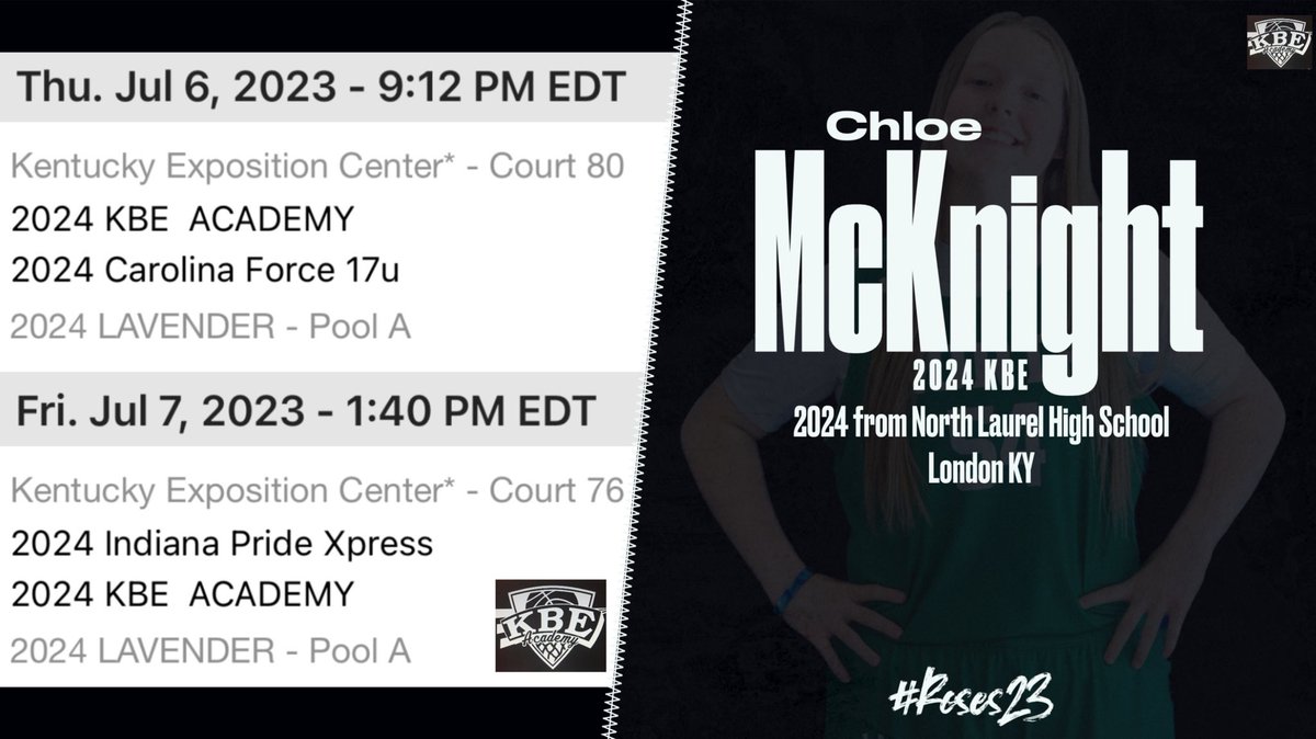 chloemcknight33's tweet photo. Excited for the Run 4 Roses tournament! https://t.co/hG8k99K0xQ