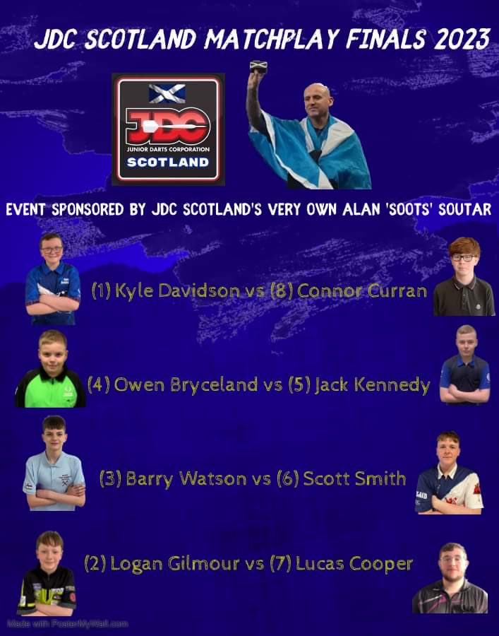 The line up for the 2023 Matchplay which is once again sponsored by <a href="/soots180/">Alan Soutar</a> 🎯🎯🏴󠁧󠁢󠁳󠁣󠁴󠁿🏴󠁧󠁢󠁳󠁣󠁴󠁿