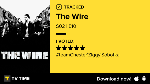 Clemien's tweet photo. I've just watched episode S02 | E10 of The Wire! #thewire  https://t.co/GfI54XCLDX #tvtime https://t.co/InBPBTgv21