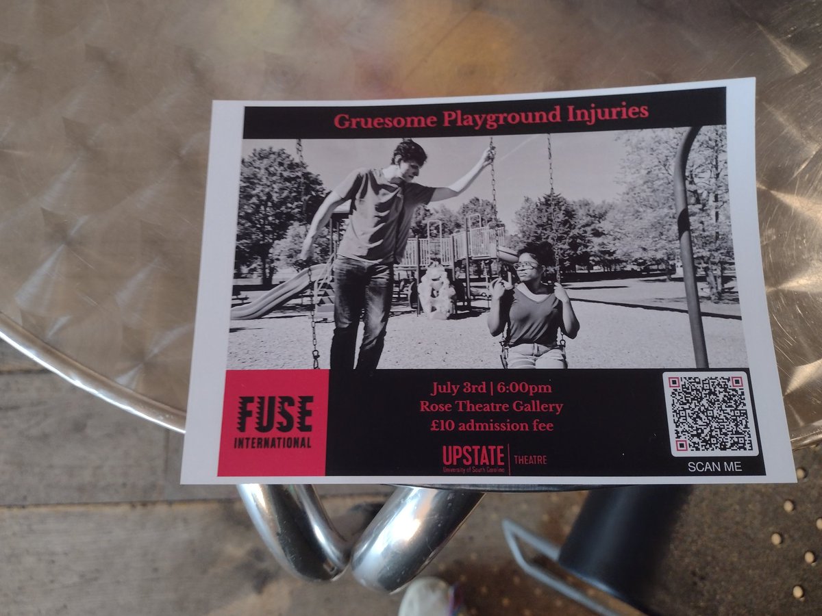 johnfrewin's tweet photo. Really enjoyed seeing Gruesome Playground Injuries this evening @Upstate_Theatre @creativeyouthuk @wearetherace . A great, entertaining and moving story beautifully put together. Well done to all involved https://t.co/QSs6MO6m57