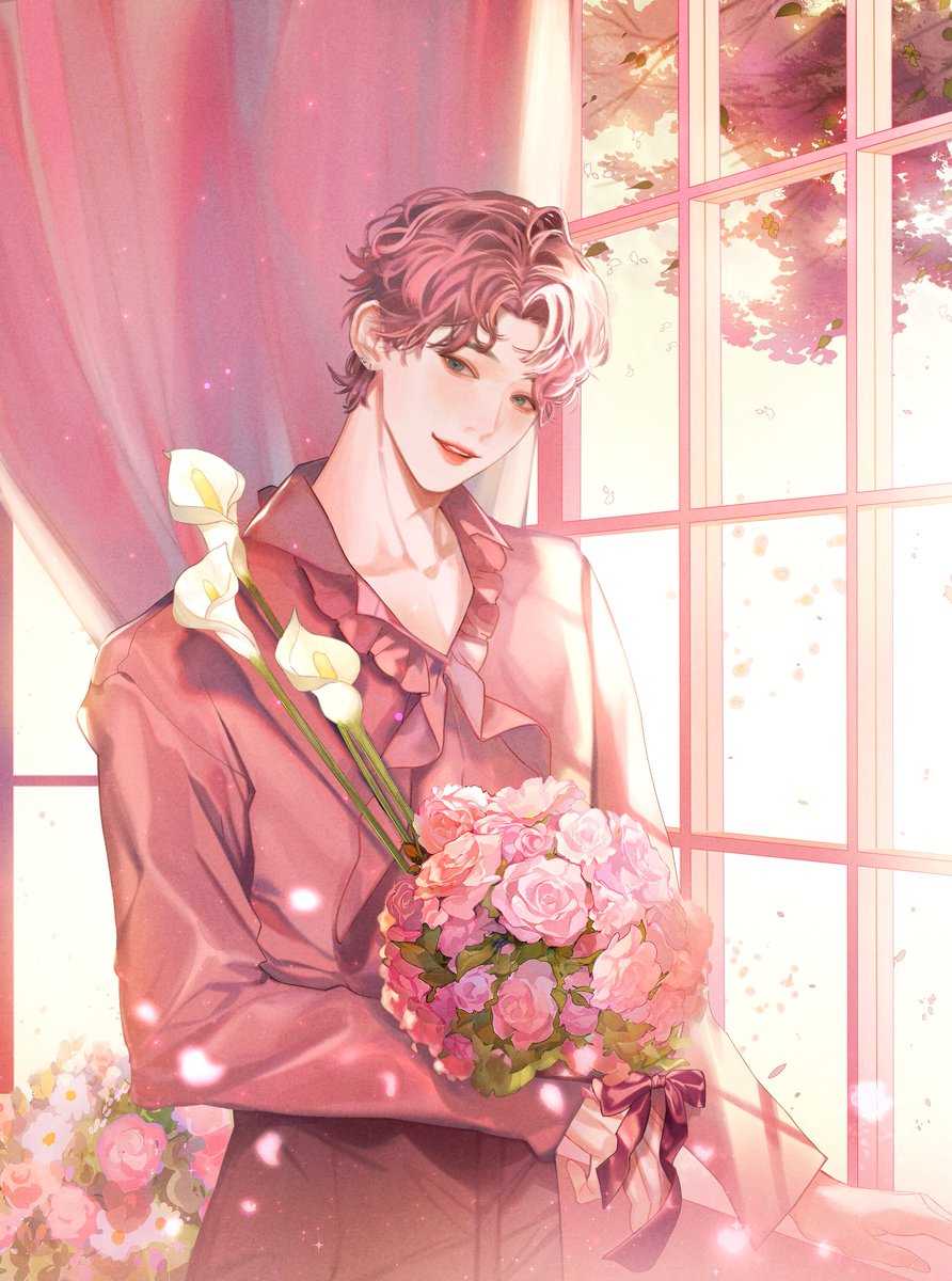 PinkJustice_vt's tweet photo. "Oh? Flowers for me? They are lovely! The pink ones are my favorite, how did you guess?"
#PinkJustART #Vtuber
Art by the amazing Syul/Ssomwon (full links 🔽) https://t.co/fLKiIp5O5H