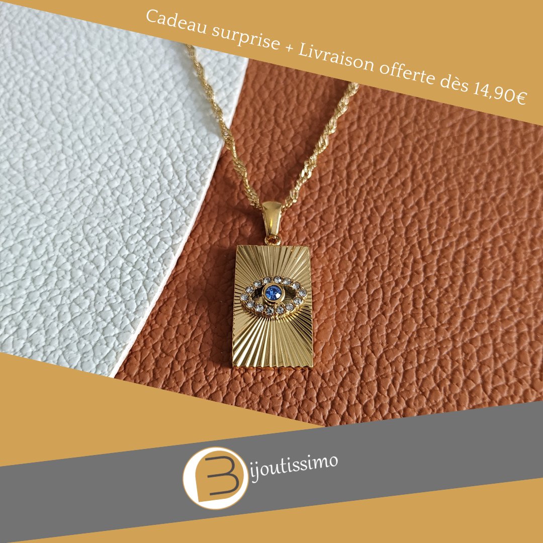 Bijoutissimo's tweet photo. Collier femme en acier inoxydable, avec son pendentif porte bonheur orné de zircons blancs et d'un zircon bleu. Vous voulez vous protéger du mauvais œil ?
#collieracier #collieracierdoré #collierdoré #collieror #collierfemme #colliermode #collierportebonheur #bijouxmauvaisoeil https://t.co/xx08YTCq5x