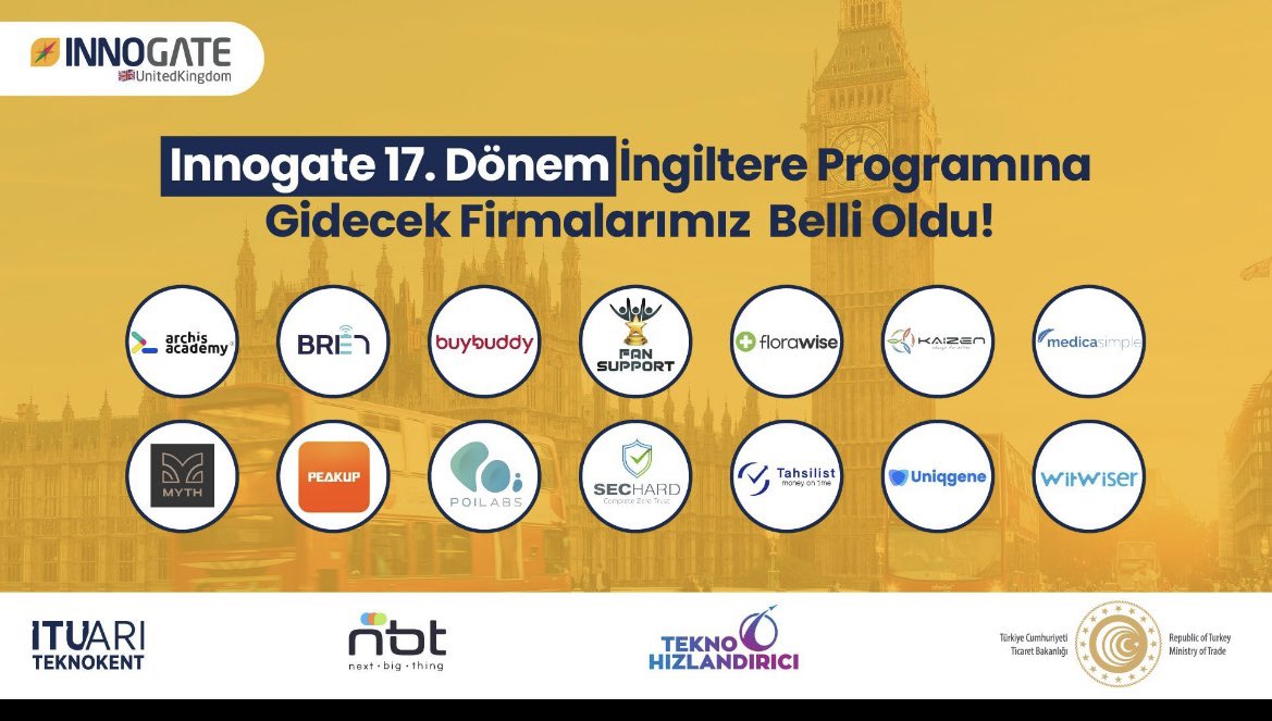 AlestaGroupe's tweet photo. Türkiye’nin inovasyon üssü İTÜ ARI Teknokent’in liderliğinde yürütülen #Innogate Uluslararası Hızlandırma Programı’nın 17ncisinin 23 Haziran 2023 tarihinde Londra’da düzenlenen Demo Day’ine #alestagroupe olarak bu senede katıldık. #start-up #girişim #teknoloji https://t.co/DcBzOX03yW