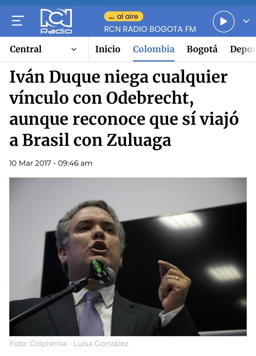 No solo Óscar Iván Zuluaga debe ir preso. Ivan Duque es otro hampón que se benefició con plata sucia de Odebretch.