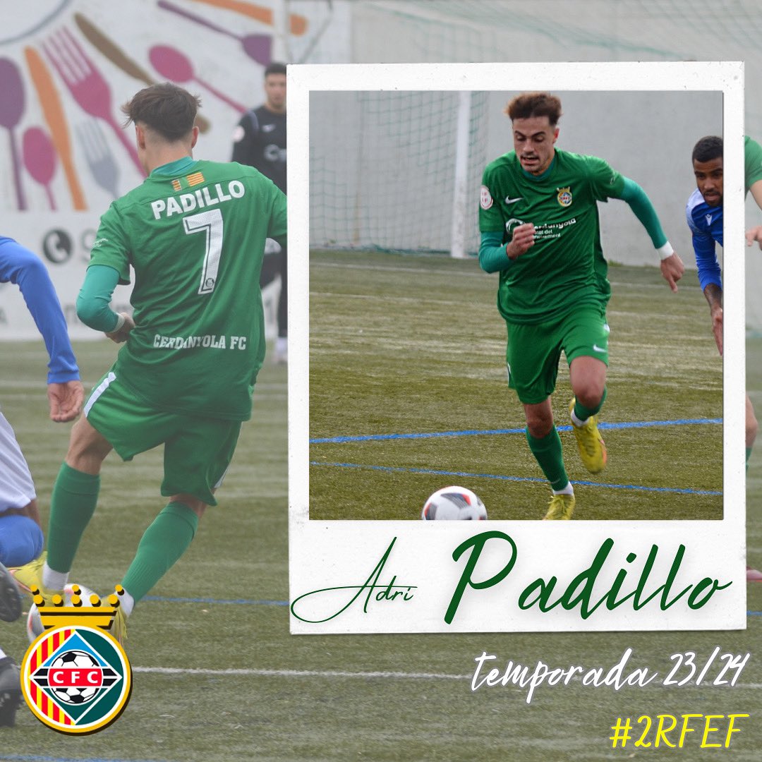 CERDANYOLAFC's tweet photo. #2rfef3
💣VELOCITAT ASSEGURADA

💨El desequilirbi en atac i la velocitat està garantida una temporada més! L’extrem Adri Padillo seguirà a les ordres de Ballabriga!
✊🏼Fontetes seguirà gaudint dels seus 1vs1, els regats i l’anticipació al joc

✅Feliços de tenir-te un any més Padi https://t.co/TvuQzASTEV