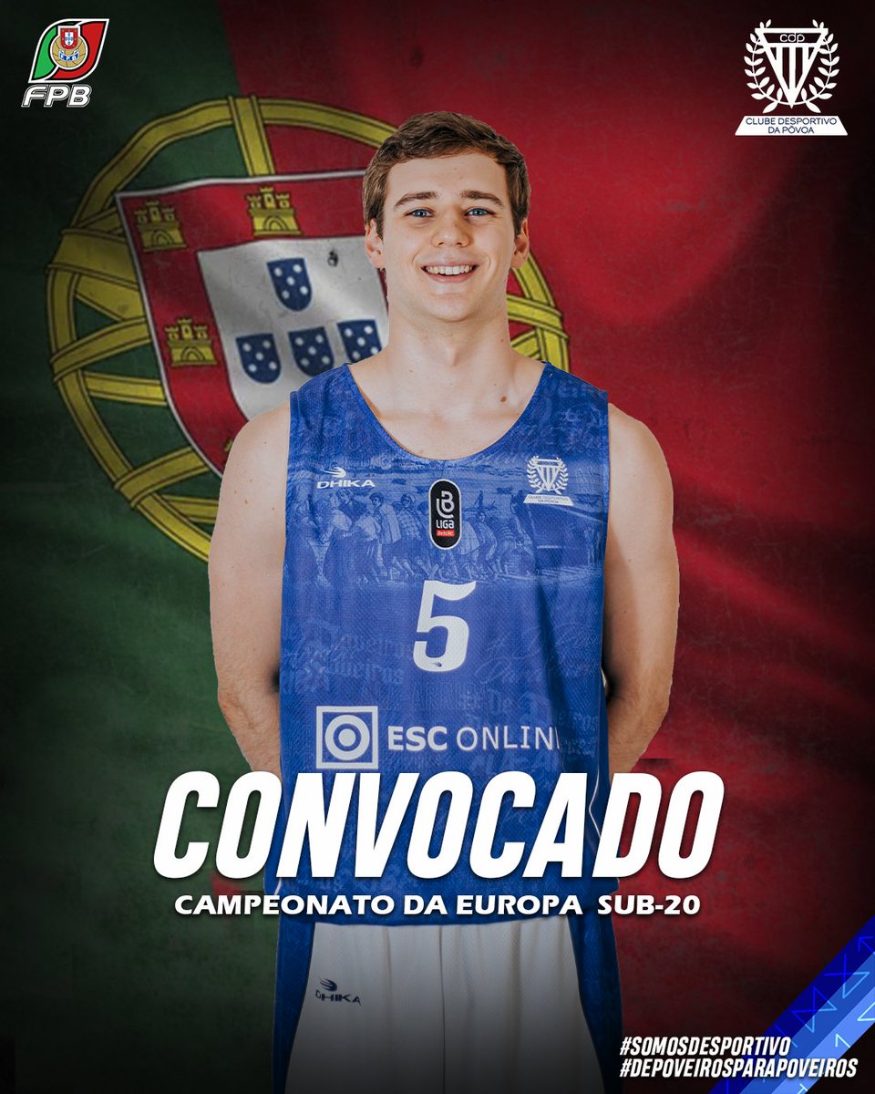 🇵🇹 𝙅𝙤𝙧𝙜𝙚 𝙍𝙤𝙙𝙧𝙞𝙜𝙪𝙚𝙨 está convocado para a 𝙎𝙚𝙡𝙚𝙘̧𝙖̃𝙤 𝙉𝙖𝙘𝙞𝙤𝙣𝙖𝙡 de Sub-20 Masculina, que vai participar no 𝘾𝙖𝙢𝙥𝙚𝙤𝙣𝙖𝙩𝙤 𝙙𝙖 𝙀𝙪𝙧𝙤𝙥𝙖 - Divisão B de 2023, 𝘦𝘮 𝘚𝘬𝘰𝘱𝘫𝘦, 𝘔𝘢𝘤𝘦𝘥𝘰́𝘯𝘪𝘢 𝘥𝘰 𝘕𝘰𝘳𝘵𝘦.

💙 𝗤𝗨𝗘 𝗢𝗥𝗚𝗨𝗟𝗛𝗢!