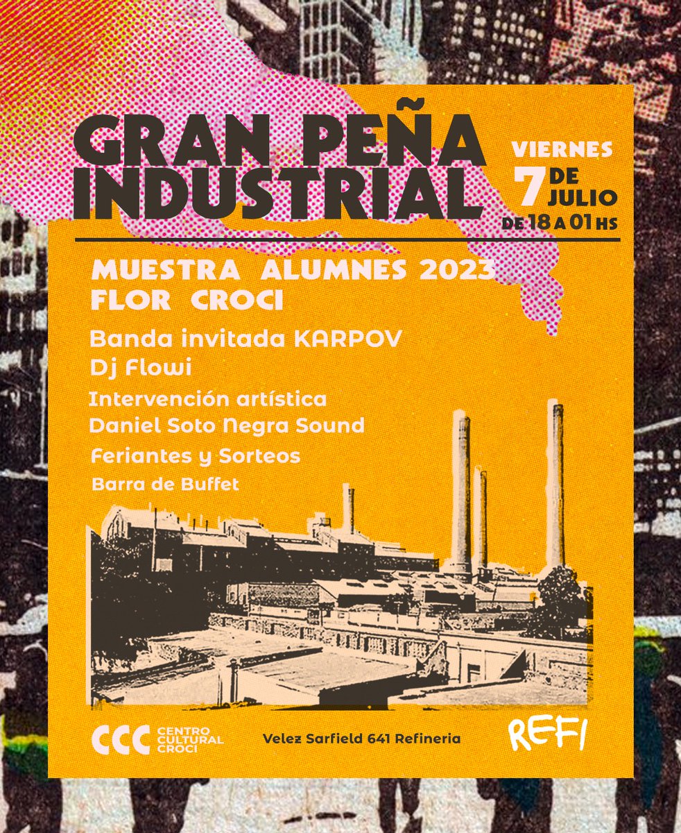 Hola a todxs, ando tuitiandooo esta data!!
Rosario tiene un buen lugar para compartir música, arte y comicidad.
Lxs esperamos este viernes 7 de julio a las 18 hs en REFI
Velez Sarfield 641