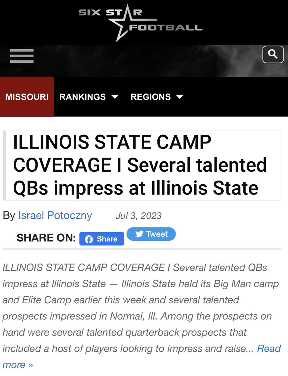 Thank you <a href="/6starfootballMO/">Six Star Football | MISSOURI</a> ! 

<a href="/xfactorQB/">Anthony Morelli: X-Factor QB Academy</a> <a href="/EvanCottle/">Evan Cottle</a> <a href="/Coach_Schulz_/">Justin Schulz</a> <a href="/ShawnLyons1/">Shawn Lyons</a>