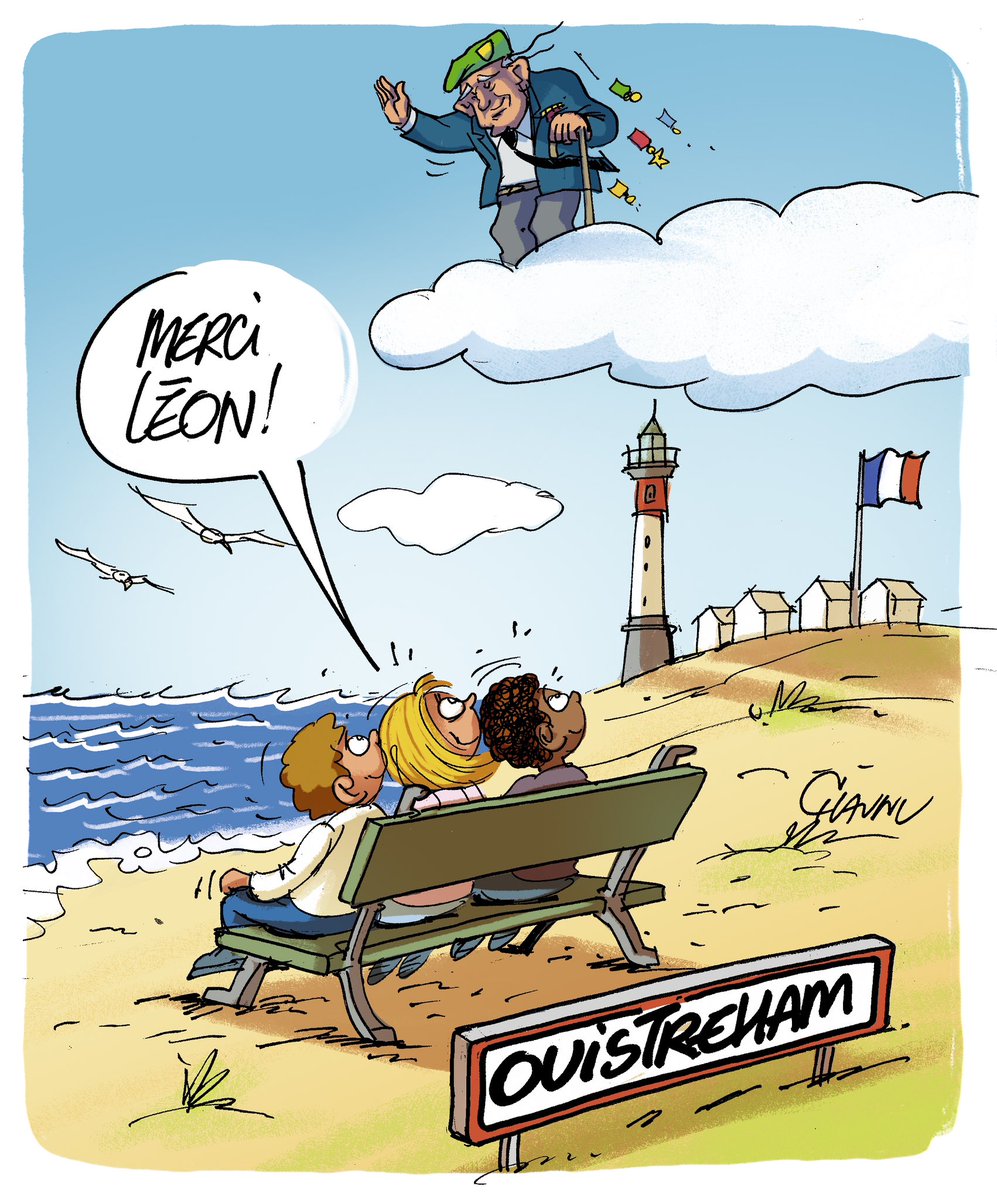 ✏️ #hommage #leongautier @ouestfrance #commandantkieffer #debarquement #debarquementnormandie #actu 🙏🏻😢