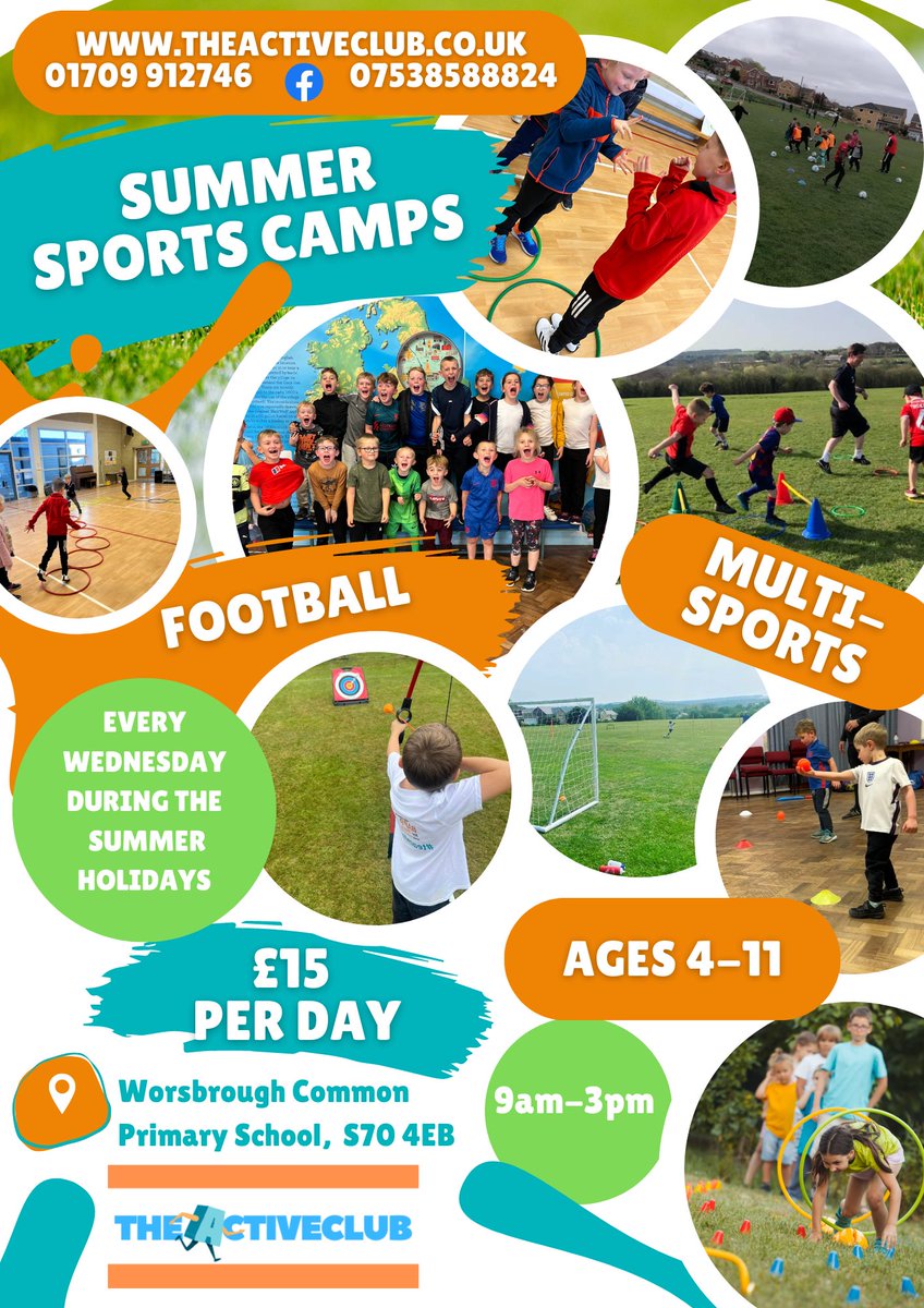 TheActiveClub (@theactiveclub1) on Twitter photo 3 Camps at 3 great locations ๐
๐ถ<a href="/WombwellParkSt/">Wombwell Park Street Primary School</a> ๐ถ
๐น<a href="/HoylandswainePS/">Hoylandswaine Primary School</a> ๐น
๐ถWorsbrough Common ๐ถ 3 Camps at 3 great locations ๐
๐ถ<a href="/WombwellParkSt/">Wombwell Park Street Primary School</a> ๐ถ
๐น<a href="/HoylandswainePS/">Hoylandswaine Primary School</a> ๐น
๐ถWorsbrough Common ๐ถ