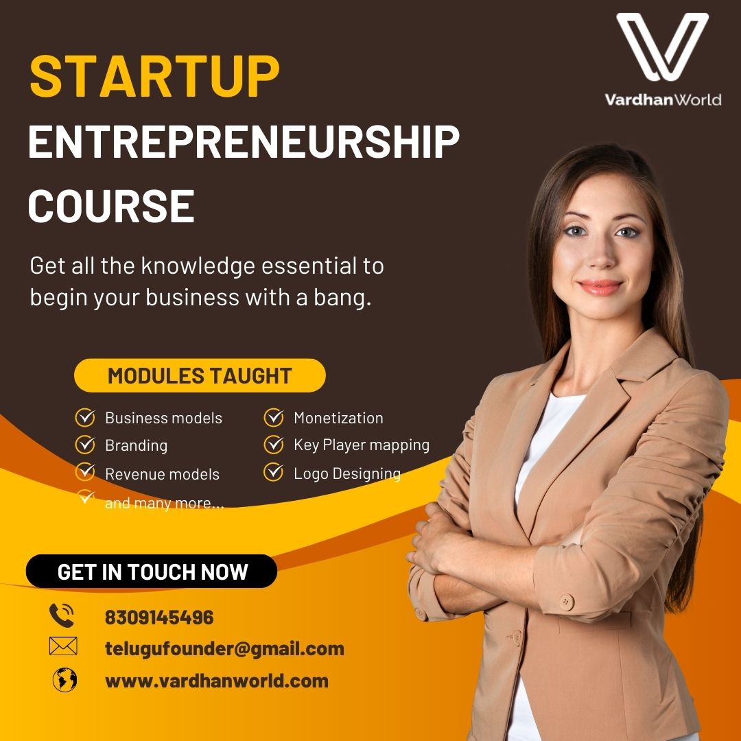 VardhanWorld's tweet image. Want to start a business of your own and need help? Join the Startup Entrepreneurship training.
vardhanworld.com
telugufounder@gmail.com
8309145496
#entrepreneurshipcourse #startuptraining #StartupCourses #StartupEducationcourses  #telugufounder #vardhanworld #vardhantips