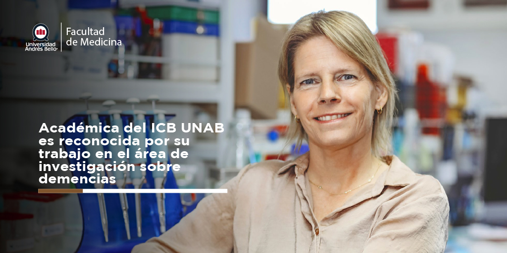 uandresbello's tweet image. #OrgulloUnab | La académica del Instituto de Ciencias Biomédicas de UNAB, Dra. Brigitte Van Zundert, fue destacada por la revista científica Frontiers in Aging Neurosciences dentro de las grandes exponentes latinoamericanas en materia de investigación sobre demencias 👏🏻🔬

Más…