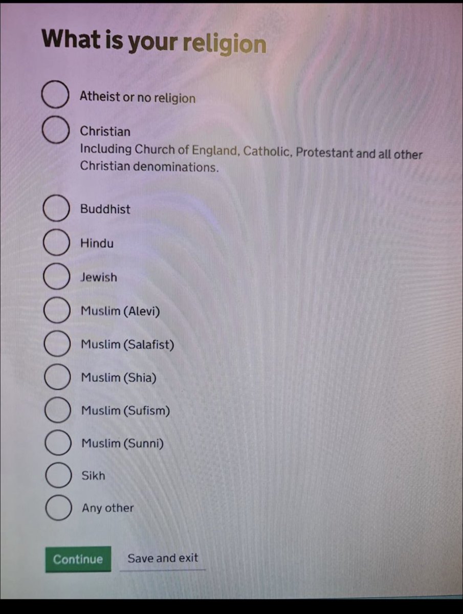 The UK’s Home Office asylum application form isn’t even hiding how it’s surveilling the religious make-up of the Muslim community based on half-baked Orientalist understandings of Islamic theology. Such things get past quality control when #Islamophobia is mixed with incompetence
