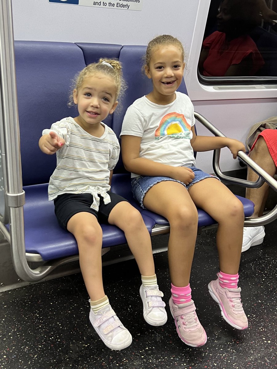 Our nieces loving their first time on a train! #wmata #YourMetro One wants to be a train operator when she grows up💜@wmata @wmataGM