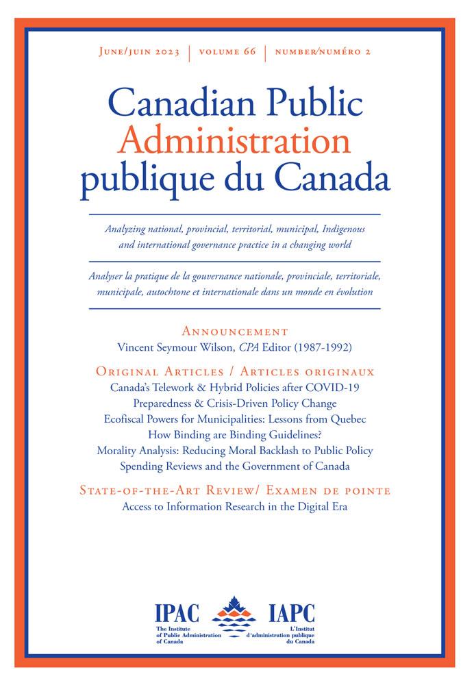Eric Champagne (@erchampagne) on Twitter photo HOW HAS THE PANDEMIC AFFECTED THE DEVELOPMENT OF TELEWORK AND HYBRID MODELS IN THE PUBLIC SECTOR IN CANADA? Please read our latest paper published in the Canadian Journal of Public Administration <a href="/IPAC_IAPC/">Institute of Public Admin. of Canada</a> with <a href="/ochoiniere/">Olivier Choiniรจre</a> and Aracelly D. Granja onlinelibrary.wiley.com/doi/10.1111/caโฆ HOW HAS THE PANDEMIC AFFECTED THE DEVELOPMENT OF TELEWORK AND HYBRID MODELS IN THE PUBLIC SECTOR IN CANADA? Please read our latest paper published in the Canadian Journal of Public Administration <a href="/IPAC_IAPC/">Institute of Public Admin. of Canada</a> with <a href="/ochoiniere/">Olivier Choiniรจre</a> and Aracelly D. Granja onlinelibrary.wiley.com/doi/10.1111/caโฆ