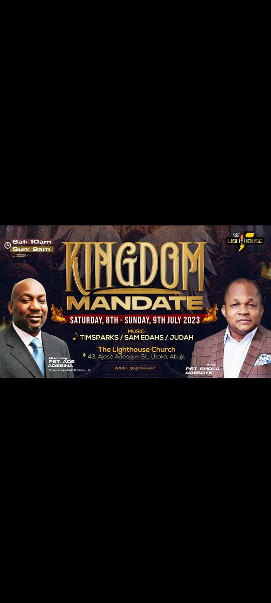 #jointhemandate
#KingdomMandate 
#iamlighthouse