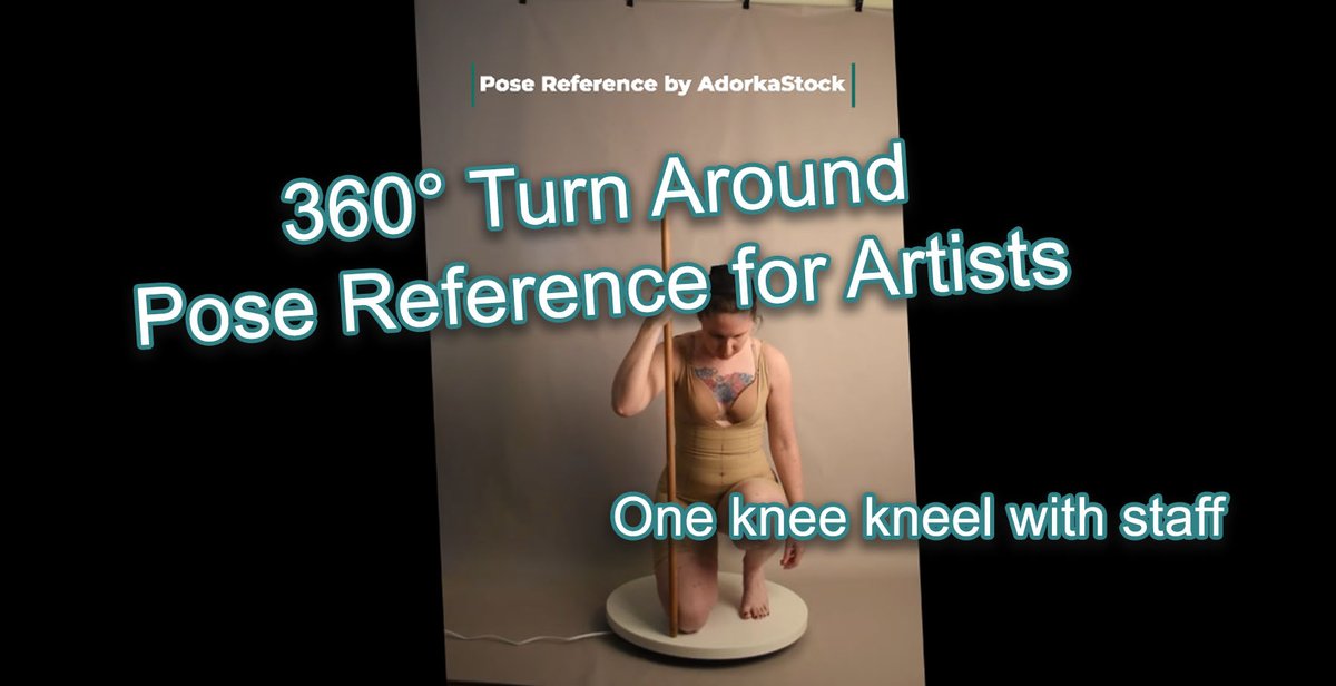 AdorkaStock's tweet photo. New Tube of the You vid up, a 360° turn around of a one knee kneeling pose with staff. 📹✨ https://t.co/jxfSRLASuN
