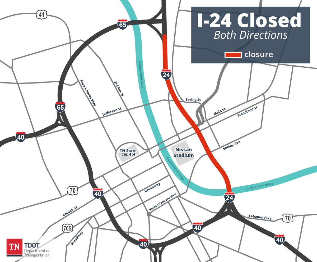 TRAFFIC ALERT: Metro will be closing I-24 at the 65/24 split and 24/40 split for the #LetFreedomSing fireworks show in downtown Nashville Tuesday from 9:30 - 10 p.m. 🚨It won't be closed all night - just for the half-hour fireworks show. #nashvilletraffic
@visitmusiccity