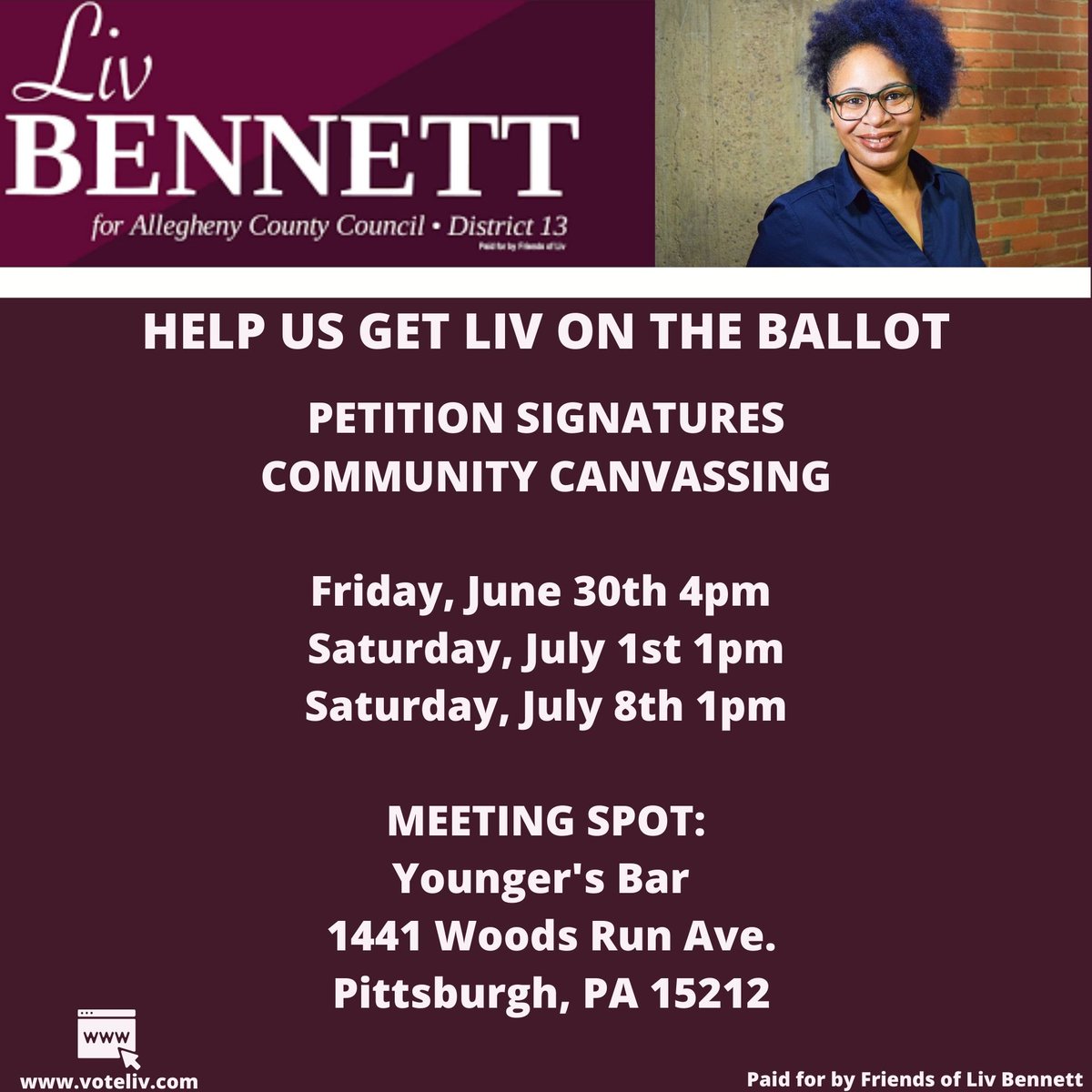 Liv1Bennett's tweet photo. Thanks to @sunrisemvmtpgh and @AlleghenyGreens for their help with getting petition signatures for Liv. We will be back it again this week. To, sign up visit https://t.co/mM3ji8UYgX!
#weworking
#livbennettforcountycouncil
#livfor13 https://t.co/CBrxUJTVcr