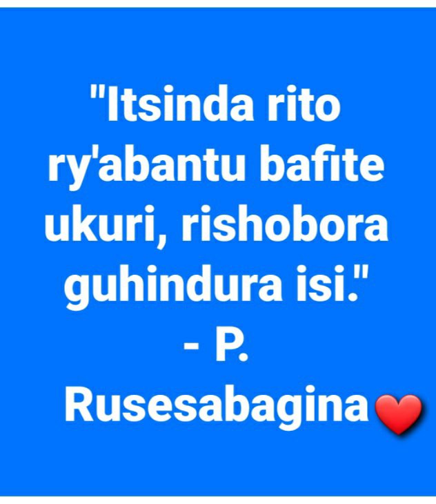 LewiscFreedom's tweet photo. "Itsinda rito ry'Abantu bafite ukuri, rishobora guhindura isi."
- #PaulRusesabagina โค โ
โ https://t.co/YFKnCFexp2