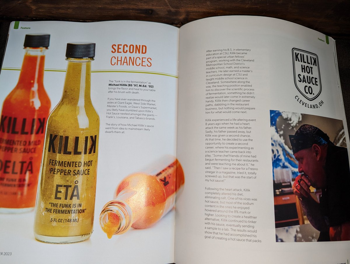 Dizzle729's tweet photo. Shout out to my fellow CSU grad @KillikHSC. Nice write up in the CSU update this month. Check it out .then buy some of his sauce! https://t.co/cNrbF53kEg