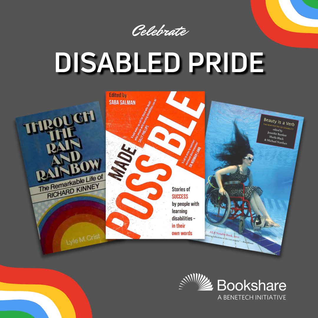 Wishing our members a happy #DisabilityPrideMonth 
🖤💚💙🤍💛❤️

Celebrate with our curated Deaf-Blind Special Collection; stories, poems, and biographies by/for people with learning differences. 

Available here: ow.ly/UOgU50P2LOt

#DisabilityPride #A11y